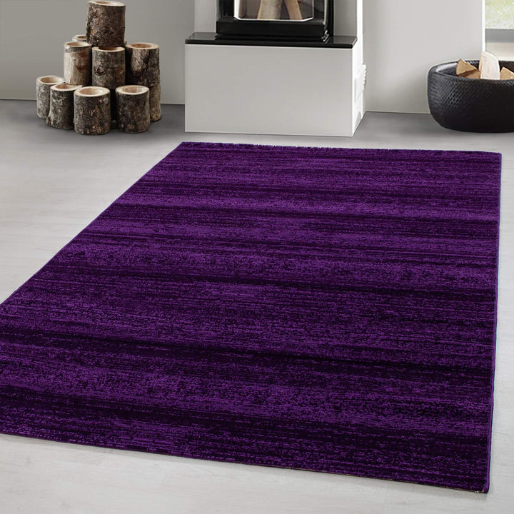Carpetsale24 Teppich Wohnzimmer Unicolor - Einfarbig Lila Meliert 160 x 230 cm - Kurzflor Teppich Sc