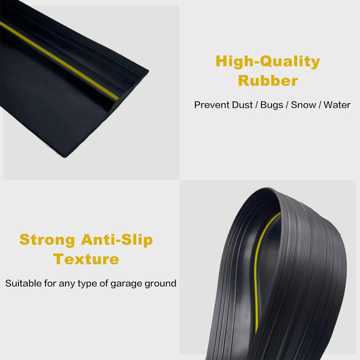 Garagentor Dichtung 3M universeller Schwellendichtung Wetterfeste Gummi-Bodenabdichtung，Gummi DIY Bo