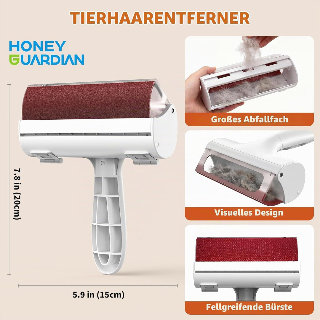 Tierhaarentferner Fusselrolle, Fusselrolle für Tierhaare, Hundehaare und Katzenhaare, Wiederverwendb