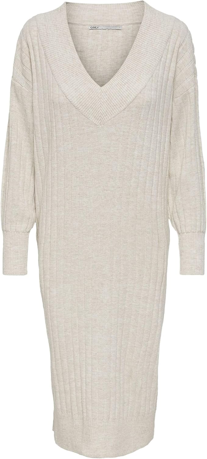 ONLY Female Strickkleid Onlnew Langes Kleid XS Pumice Stone 1, XS Pumice Stone 1