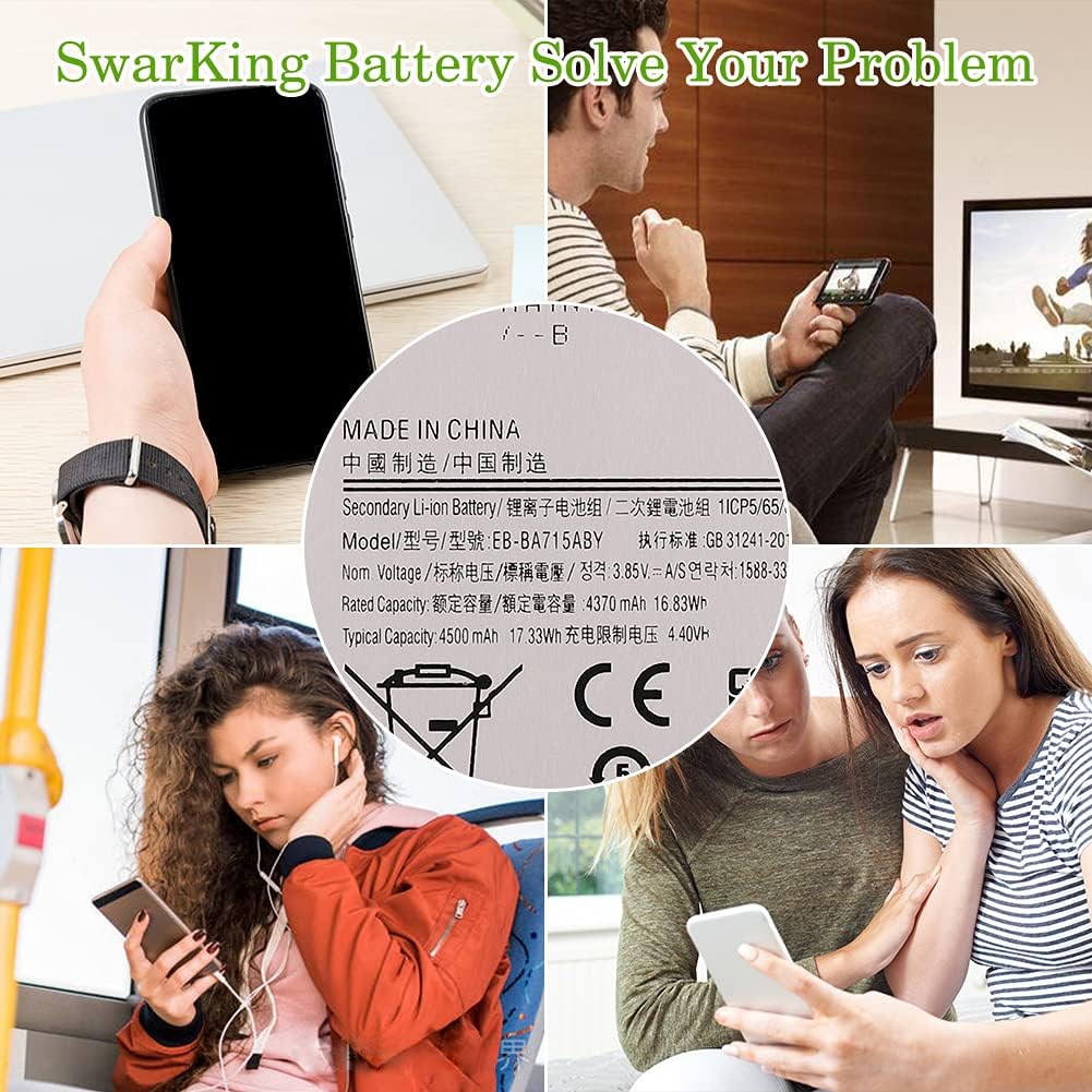 SwarKing Ersatz Akku EB-BA715ABY Kompatibel mit Samsung Galaxy A71 SM-A715 with Toolkit