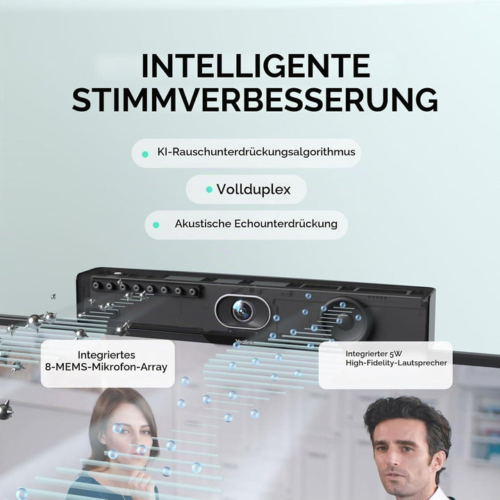 Yealink MeetingBar A10 Konferenzraum-Webcam 4K 120° Weitwinkelkamera mit Android OS, Videokonferenzs