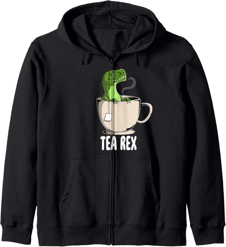 Tea Rex T-Rex Dinosaurier Witz Wortspiel Tyrannosaurus Kapuzenjacke