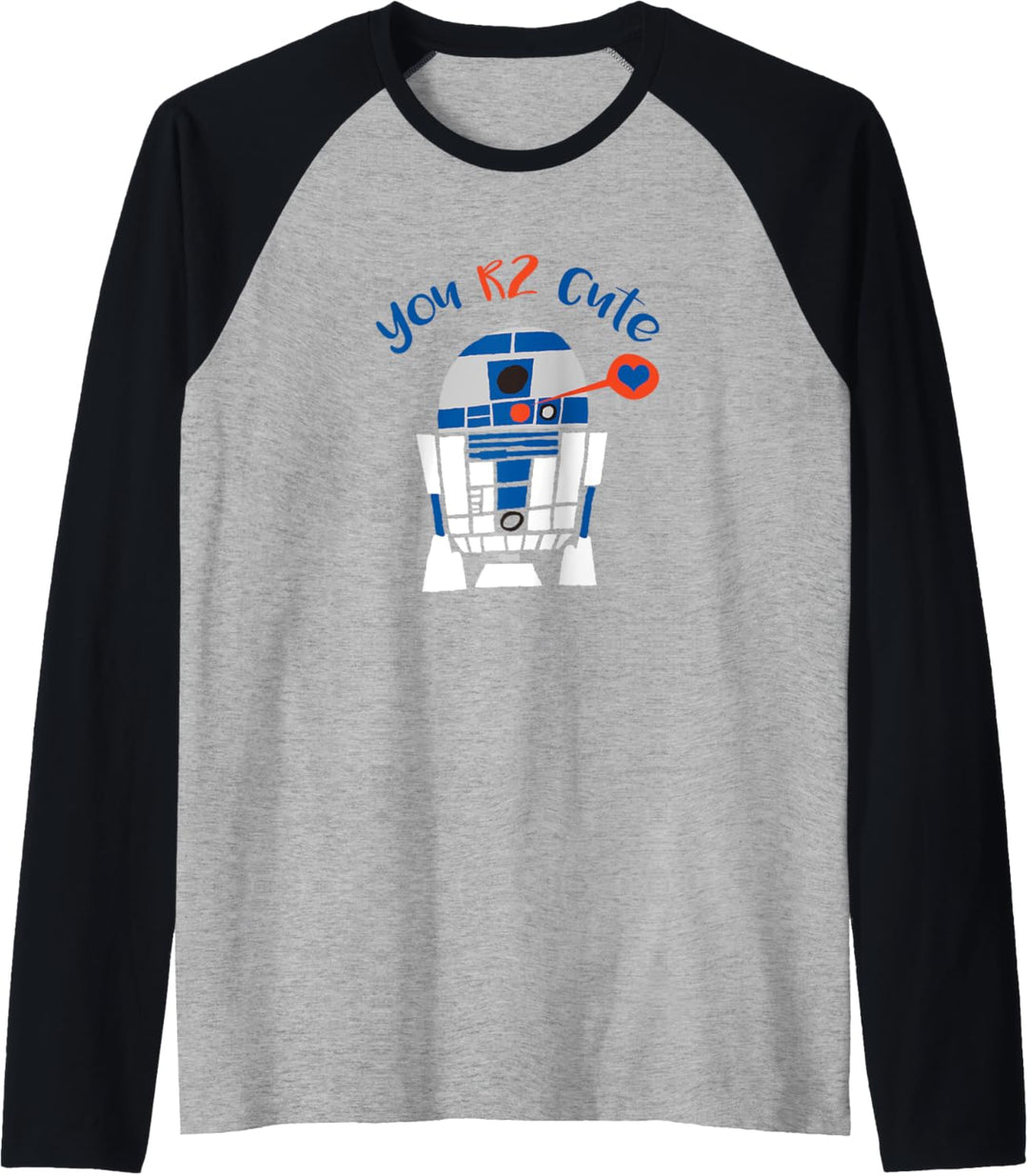 Star Wars R2-D2 Too Cute Valentine's Day s Raglan