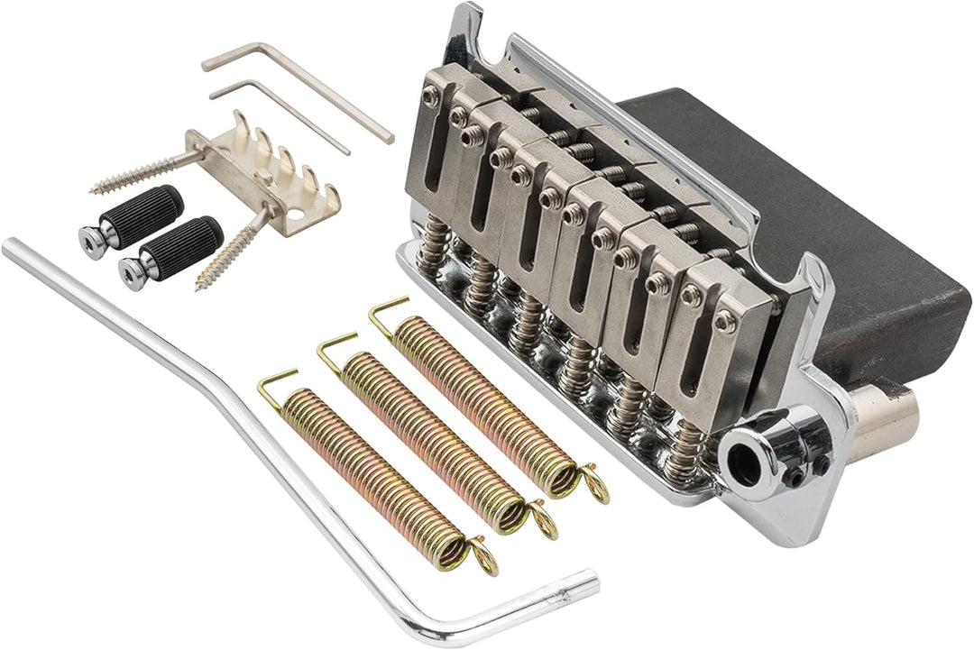 Musiclily Pro 52,5mm 2-Punkt Style Tremolo Steg Bridge Stahl Saitenreiter für American Strat E-Gitar