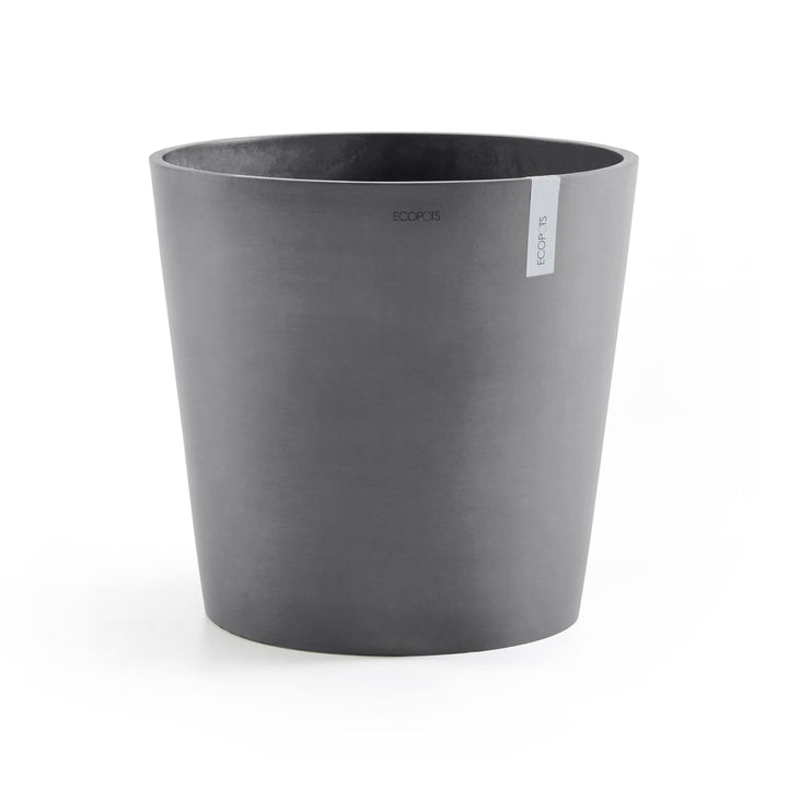 ECOPOTS Blumentopf Amsterdam Hell Grau - Durchmesser Ø 60 cm rund gross - Pflanzentopf aus Recycling