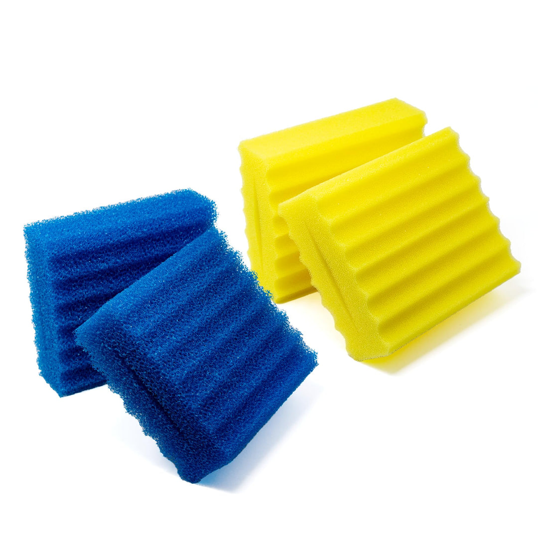 Pondlife Ersatzteil für CBF-Teichfilter - CBF-350 Ersatz-Filterschwämme 2X blau, 2X gelb