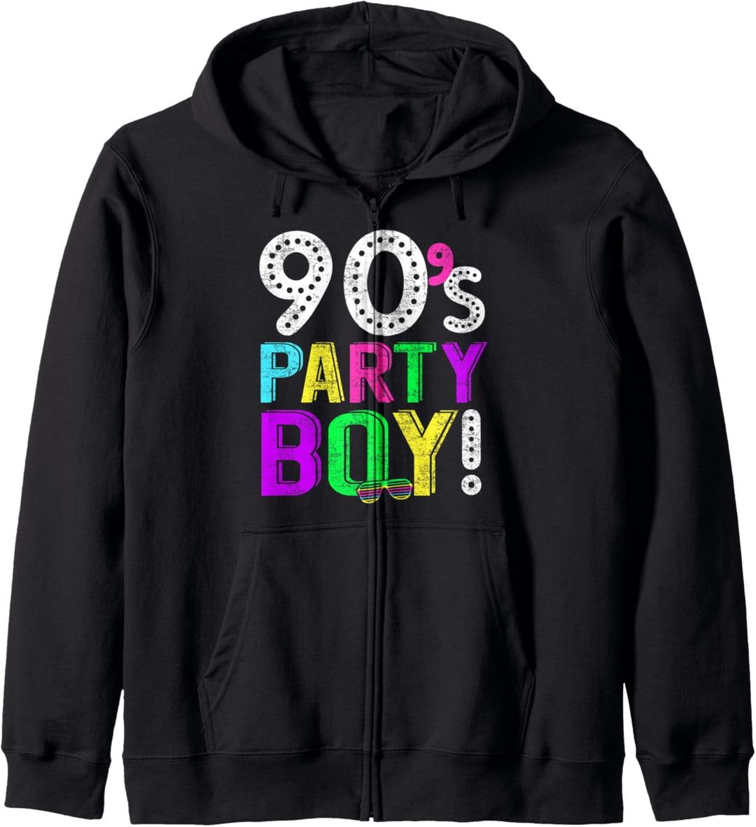 90ger 90er Motto Retro Party Boy Outfit Kapuzenjacke