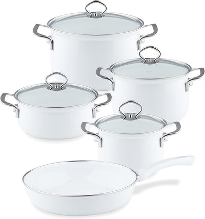 Riess, 0057-033, Ceramicglas Pfanne White 28, CLASSIC- EMAILLEPFANNE, Durchmesser 28 cm, Höhe 6.5 cm