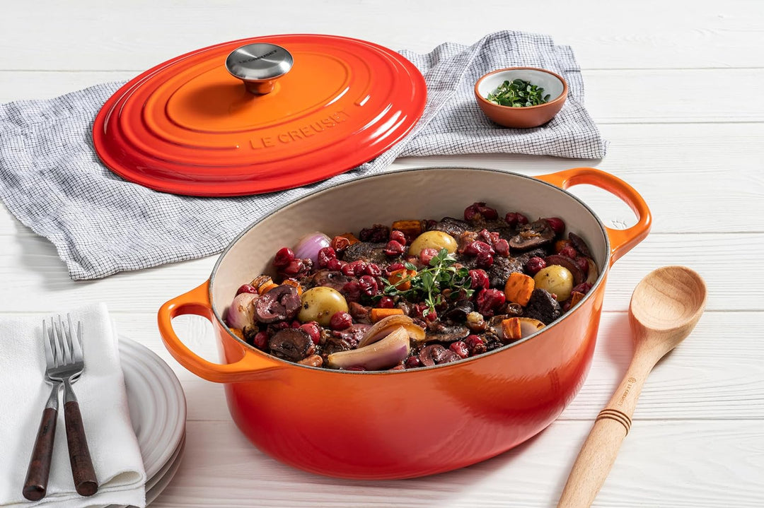 Le Creuset Signature Gusseisen-Bräter mit Deckel, Ø 29 cm, Oval, Für alle Herdarten und Induktion ge