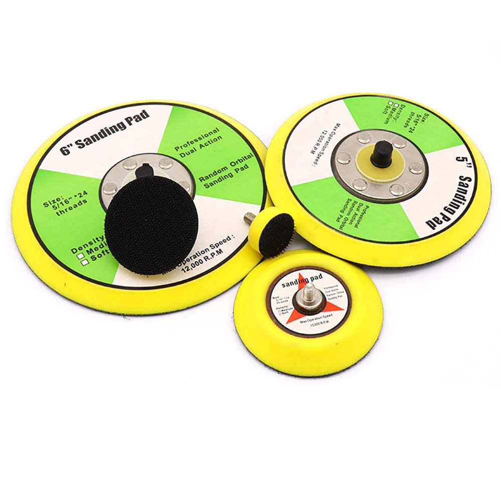 tooloflife Schleifplatte mit Haken und Schleife mit M8 Gewinde für Exzenterschleifer 150mm 6"/150mm,