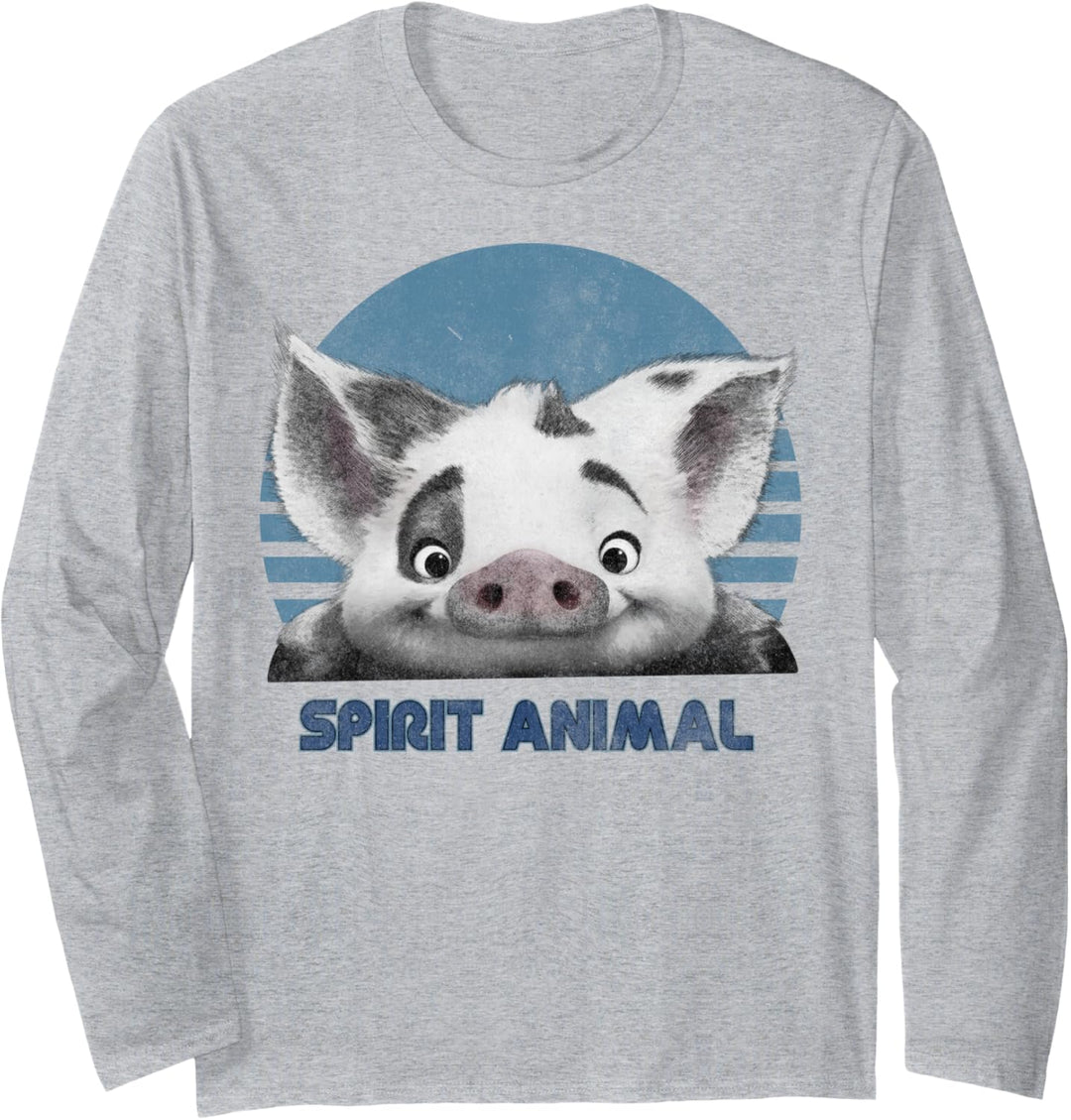 Disney Moana Pua Spirit Animal Portrait Langarmshirt