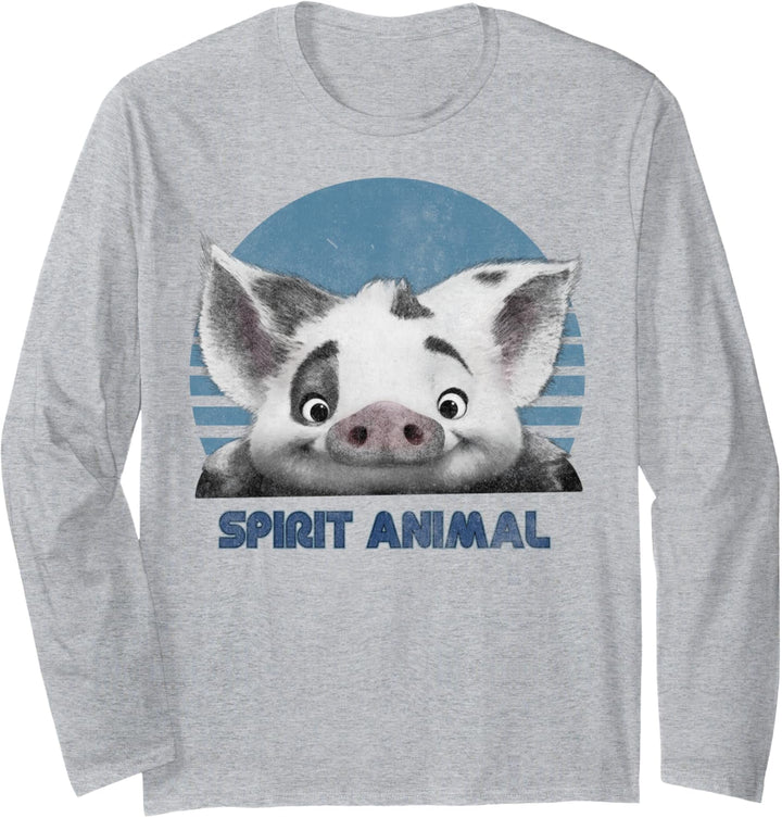 Disney Moana Pua Spirit Animal Portrait Langarmshirt