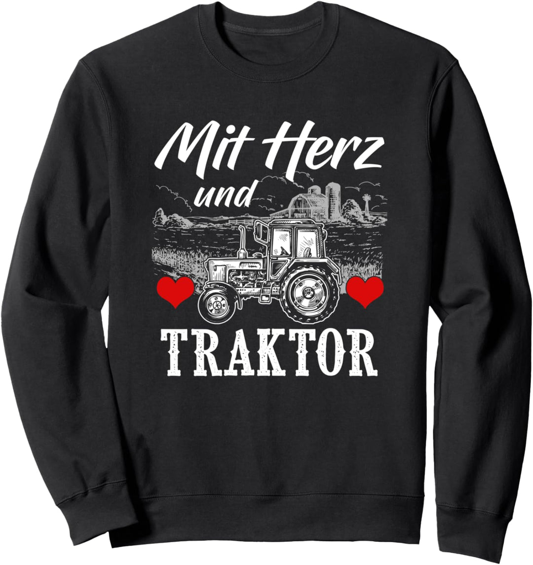 Traktor Landwirt Geschenk Motiv mit Spruch Bauer Agrarstarz Sweatshirt