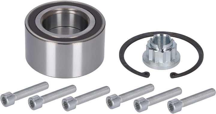 febi bilstein 34789 Radlagersatz mit Achsmutter, Befestigungsschrauben und Sicherungsring , 1 Stück