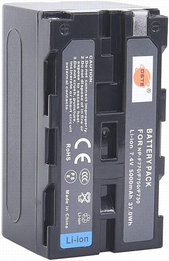 DSTE NP-F750 Li-Ionen Batterie (2-Pack) und Micro USB Ladegerät Anzug kompatibel mit Sony CCD-SC5 CC