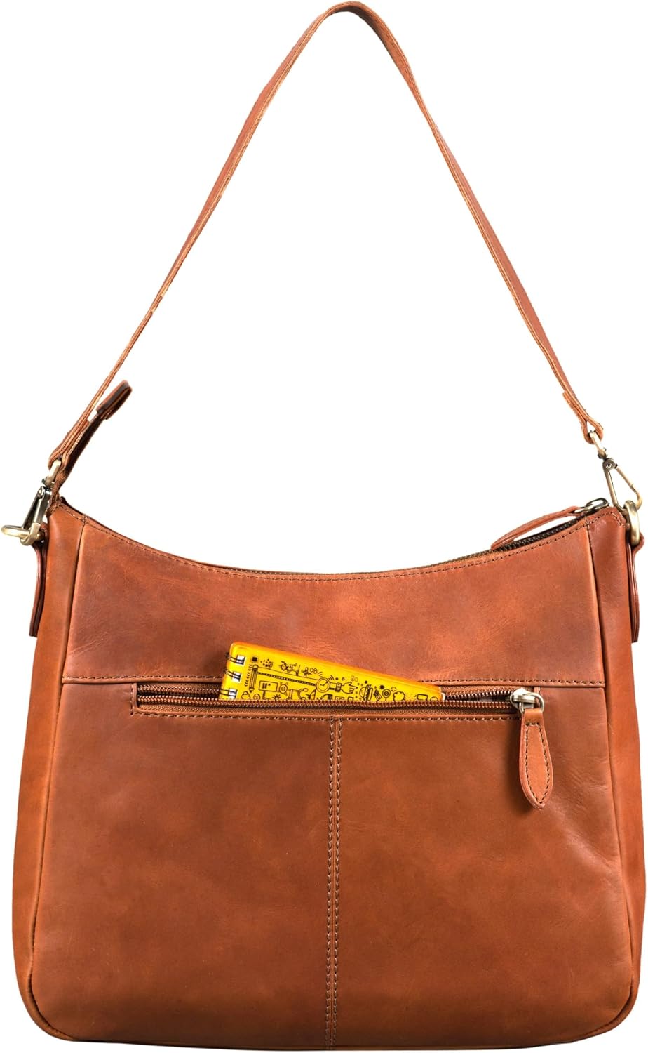 Benthill Damen Tasche Leder - Handtasche aus echtem Rindsleder - Umhängetasche mit Reissverschluss -