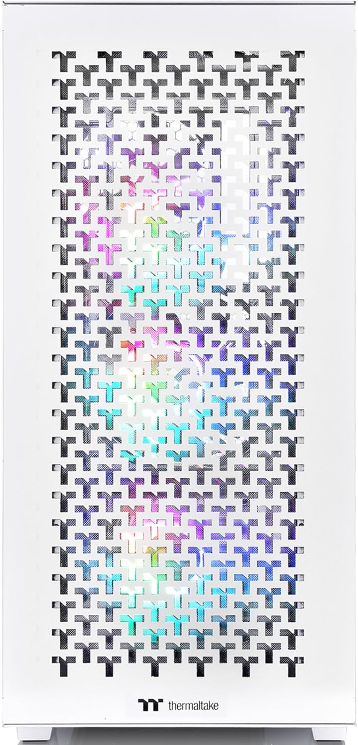 Thermaltake V350 TG ARGB Air Snow White PC-Chassis Mid-Tower-ATX-Gehäuse 4mm gehärtetes Glas 4X Lüft