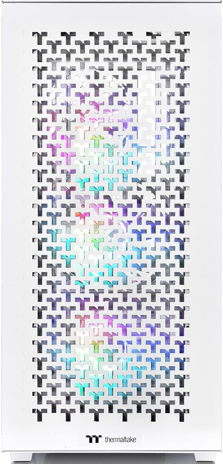 Thermaltake V350 TG ARGB Air Snow White PC-Chassis Mid-Tower-ATX-Gehäuse 4mm gehärtetes Glas 4X Lüft