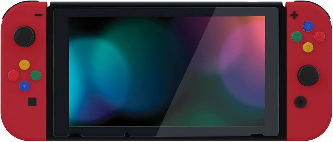 eXtremeRate Hülle Case für Nintendo Switch Joycon/Konsole, Rückgehäuse&Kickstand für Switch Console,