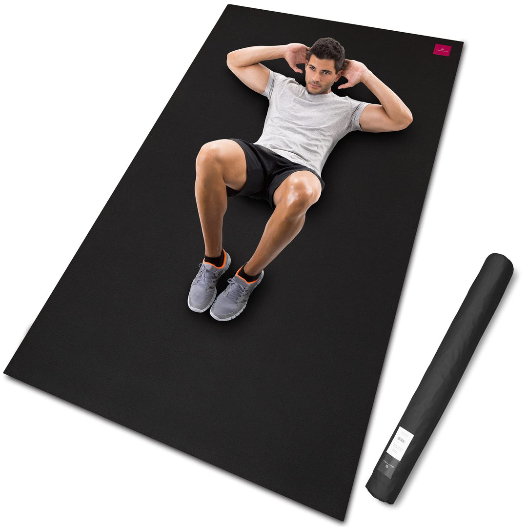 Cardio Mat Fitnessmatte, 2,00 x 1,15 m | inkl. Aufbewahrungstasche, abriebfest, desinfizierbar, mit