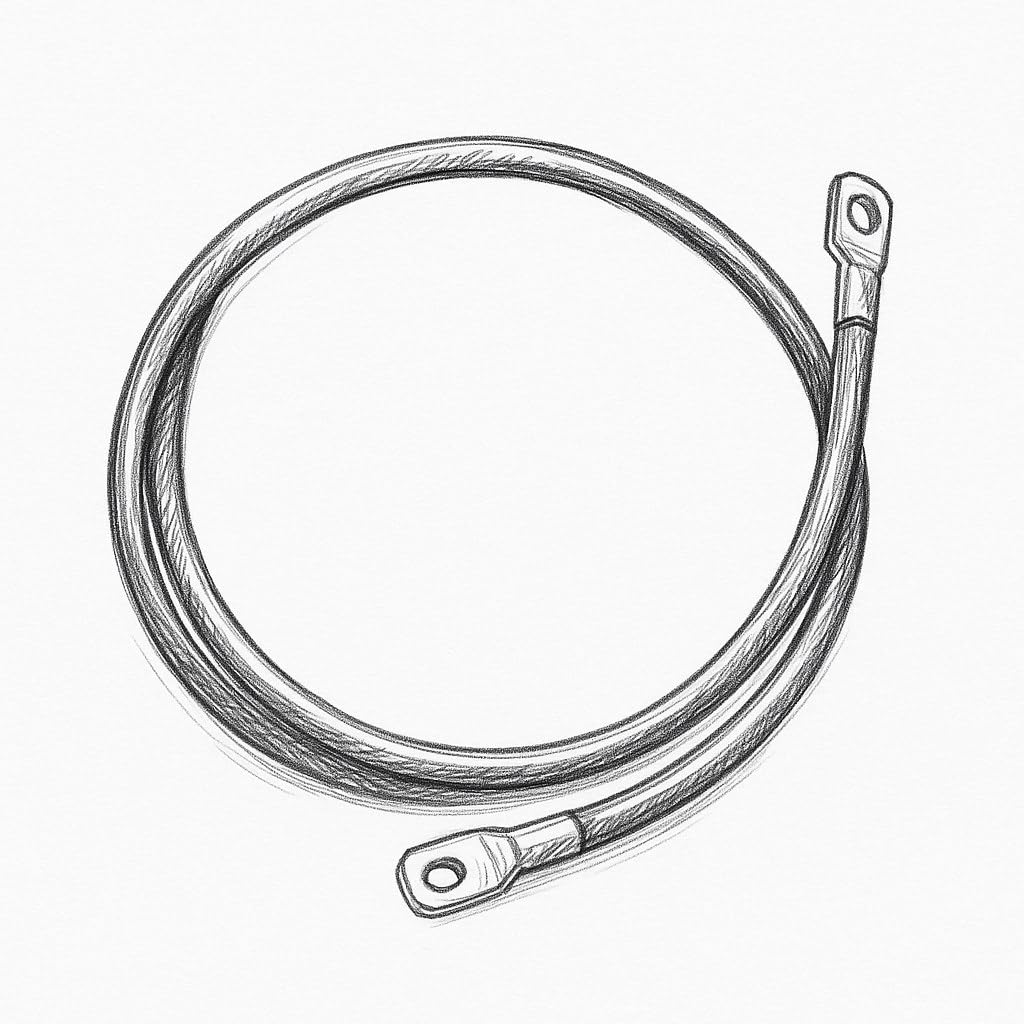 eXODA Batteriekabel 25 mm² 100 cm M8 Schwarz flexible Qualität mit 99 9% Kupfer für Auto Boot Motorr
