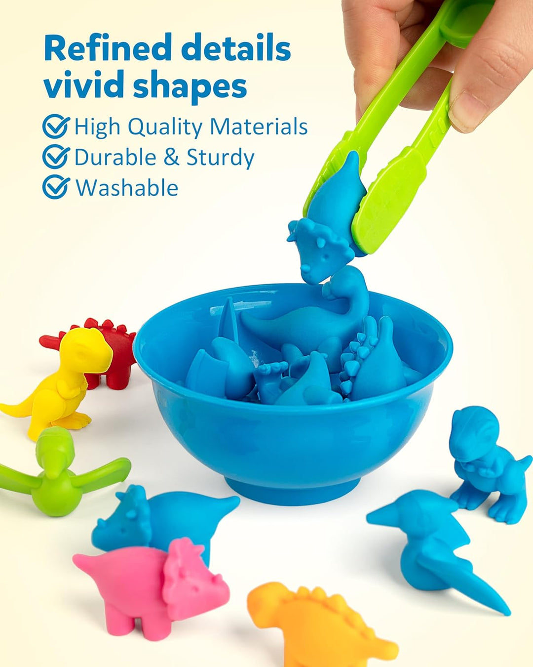Coogam Zählen Dinosaurier Sorting Spielzeug Set, Farbe Matching Klassifikationsspiel, Montessori Fei