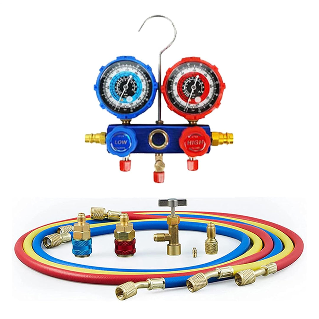 Klimaanlagen Manometer Set | Klimaanlage Diagnose Manifold Messgerät Set - Kältemittel Nachfüllung F