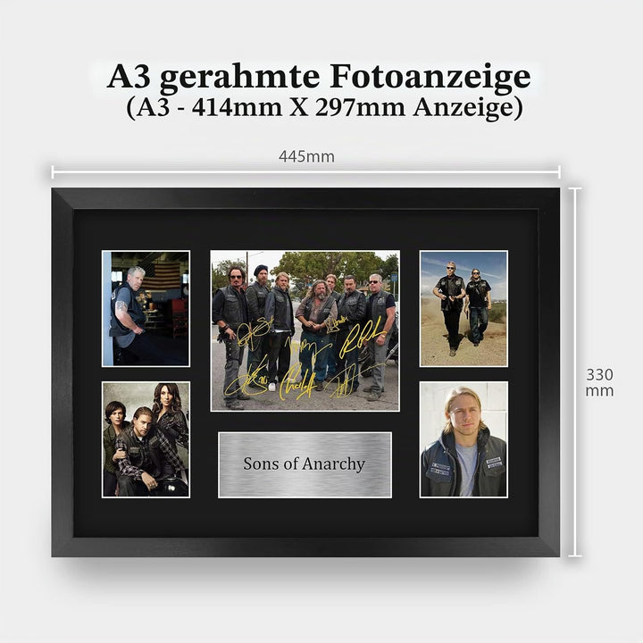 HWC Trading FR A3 Sons of Anarchy Geschenke Geducktes Signiertes Autogramm Fotodisplay für Fans von