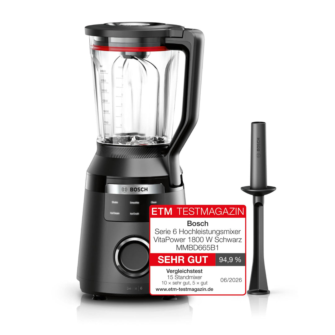Bosch Highspeed-Standmixer VitaPower Serie 6 MMBD665B1, 45.000 U/min, 6 Programme inkl heisse Suppe