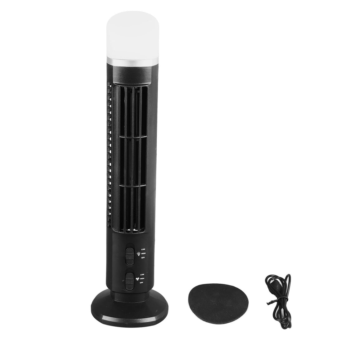 Elprico Turmventilator Flügellos, 33cm Tischventilator Leise mit 90° Oszillation, Mini Ventilator US
