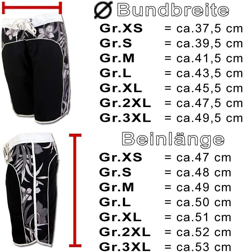 SEESTERN Damen Microstrech Boardshorts Surfshorts Boardshort Badehorts XS-4XL /2123 3XL Türkis, 3XL