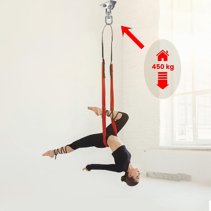 SWAWIS Deckenhaken Hängesessel Schwerlasthaken Schaukelhaken, 450KG 360° Drehen Deckenhaken Schwerla