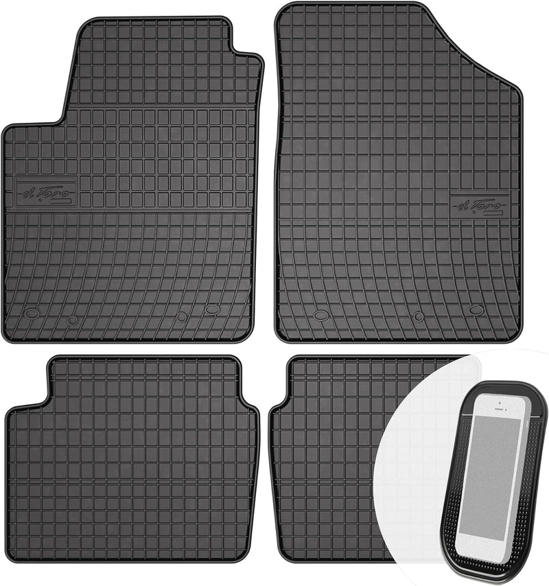 Gummimatten Auto Fussmatten Gummi Automatten Passgenau 4-teilig Set - passend für Hyundai i10 2007-2