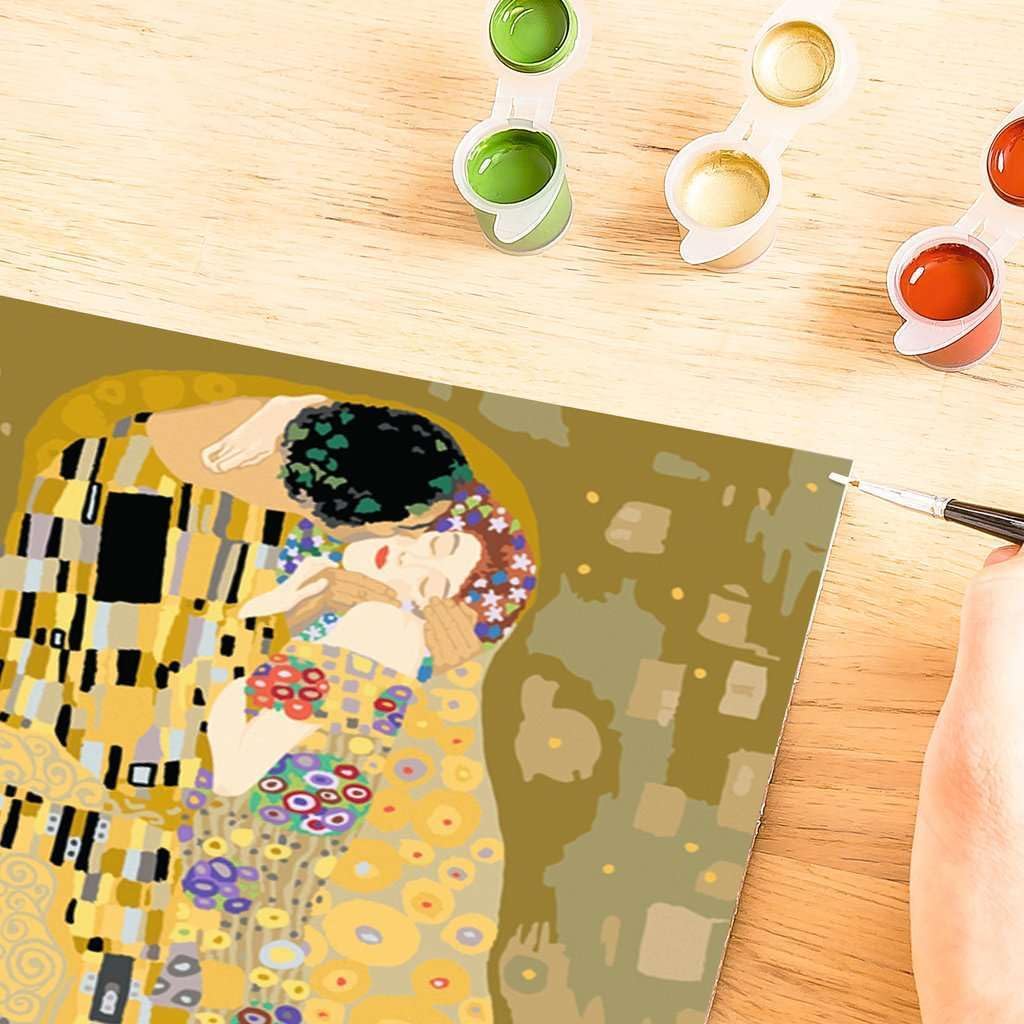 Ravensburger CreArt 23648 - Der Kuss (Gustav Klimt) - Malen nach Zahlen Erwachsene, DIY Malset mit P