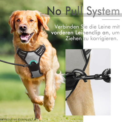 rabbitgoo Hundegeschirr Mittelgrosse Hunde Anti Zug Geschirr Hund mit Kontrolle No Pull Verstellbar