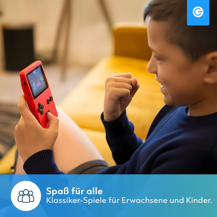 Silvergear® Analogue Pocket Konsole Retro | mit 240 Klassichen Spielen l Handheld Spielekonsole l Mi