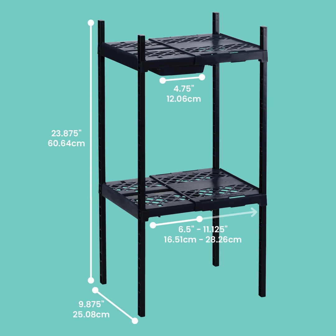 LockerMate Doppeltes Spindregal, verstellbare Breite und Höhe, passend für die meisten Schulspinde,