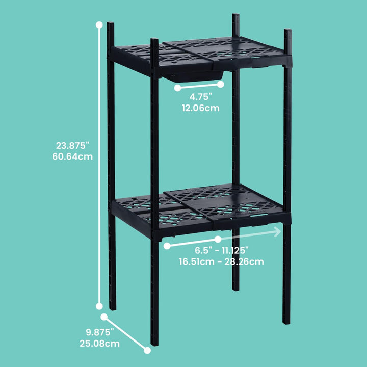 LockerMate Doppeltes Spindregal, verstellbare Breite und Höhe, passend für die meisten Schulspinde,
