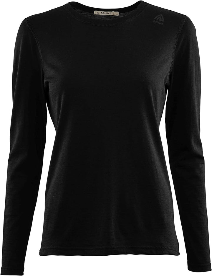 Aclima LightWool Langarm Unterhemd Damen schwarz