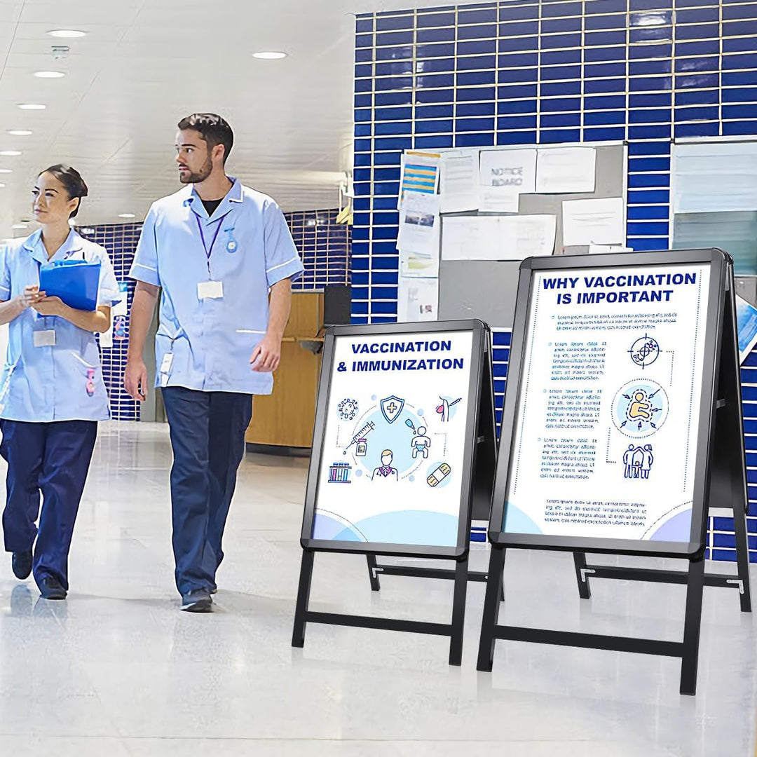 NewZeal Kundenstopper A1 beidseitig Plakatständer, Double Sided Display A-Board Poster Stand Sign Ho