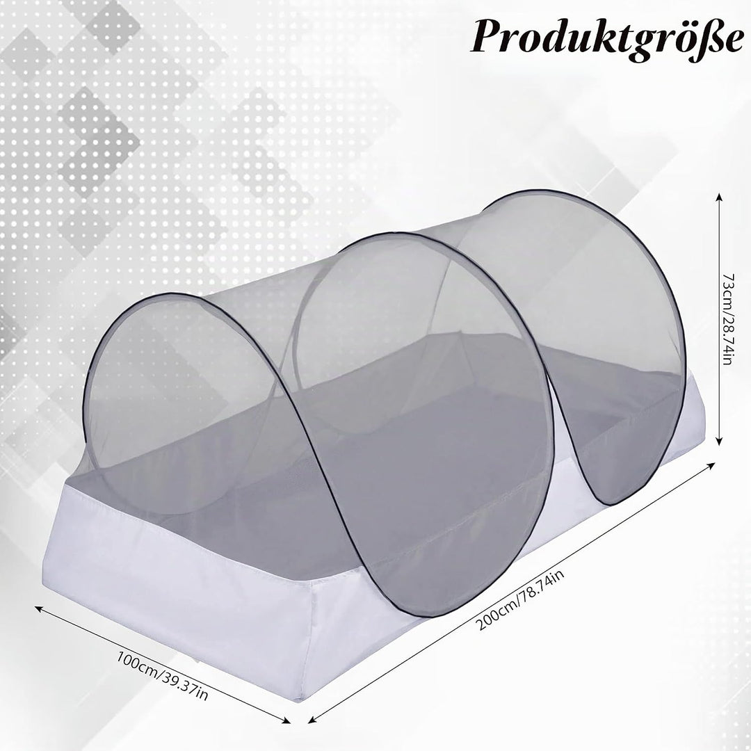 grau Moskitonetz, Bett 200x100x73cm moskitonet z moskitonetz pop up Reise moskitonetz, Geeignet für