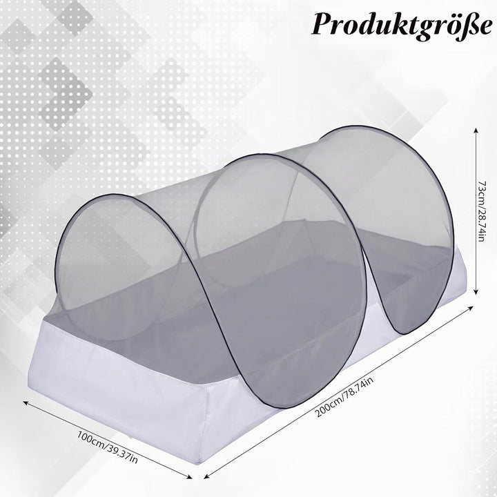 grau Moskitonetz, Bett 200x100x73cm moskitonet z moskitonetz pop up Reise moskitonetz, Geeignet für
