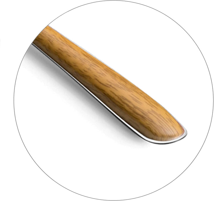 Amefa ECLAT Nature Besteckset, 24-teilig, Besteck Set für 6 Personen, braune Holz-Griffe, Spülmaschi