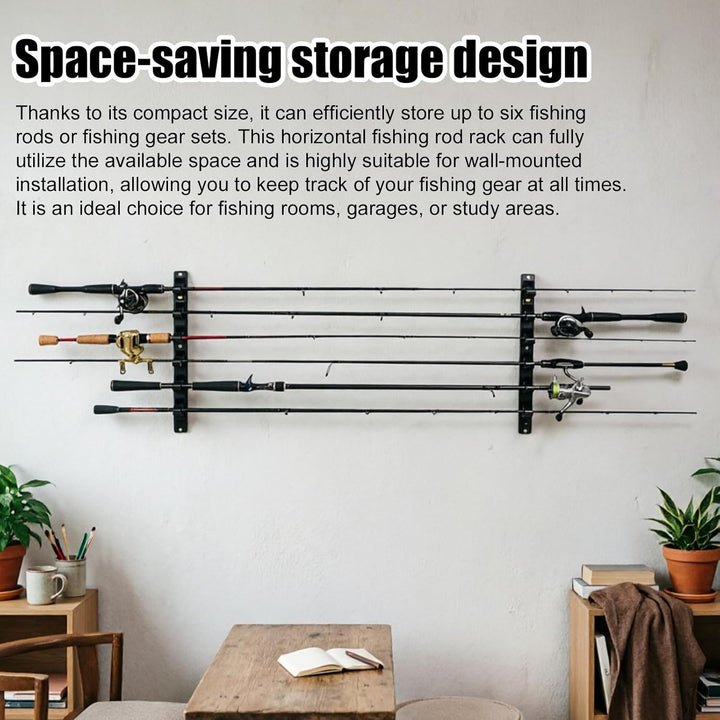 BORDEAG Horizontale Angelrutenhalter, Angelrutenhalter Wand & Decke Horizontal, Angelrutenständer Wa