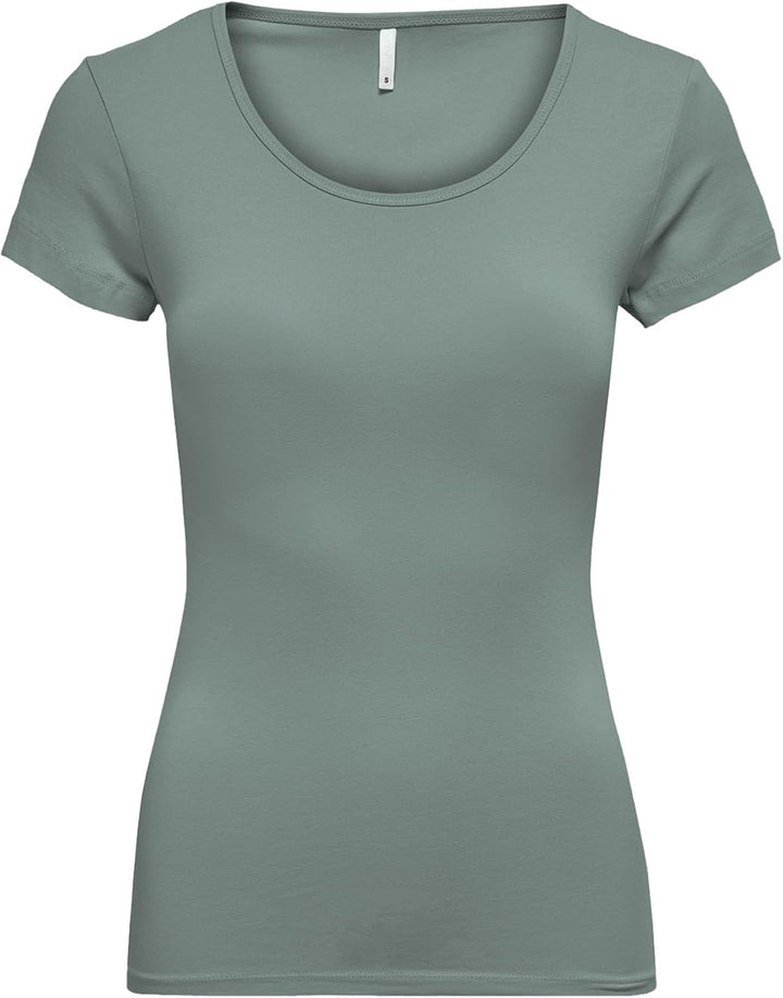 ONLY 3er Pack Damen T-Shirt schwarz oder weiss Kurzarm lang Basic Sommer T-Shirts XS S M L XL 152091