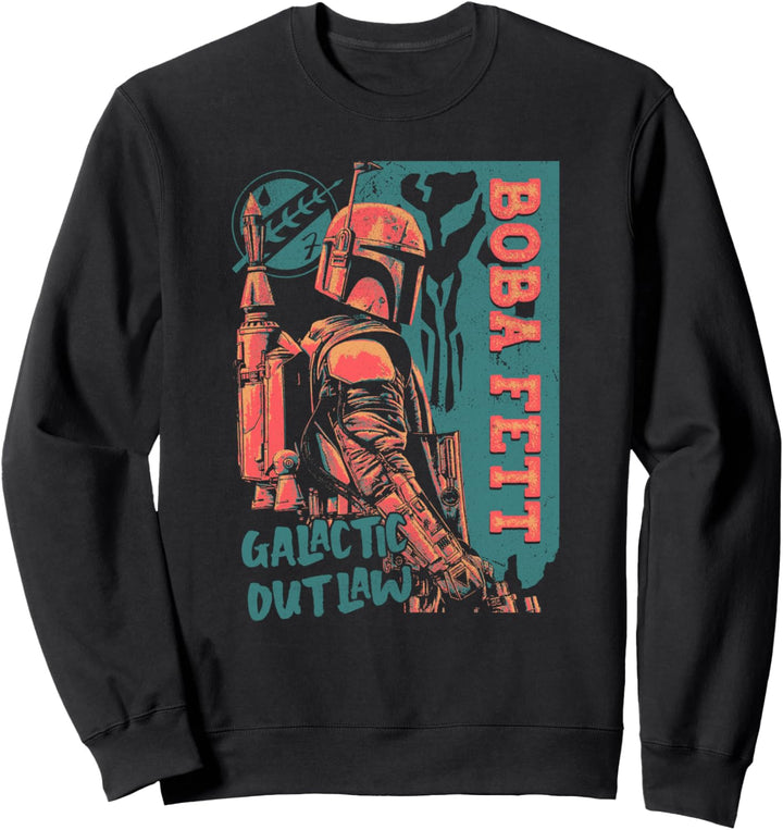 Star Wars The Book Of Boba Fett Galactic Outlaw Poster Sweatshirt