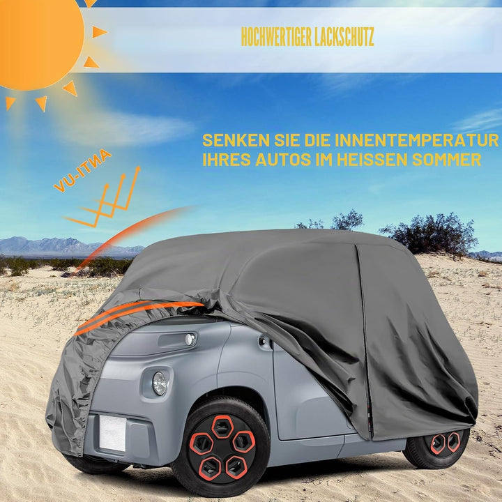Autoabdeckung Ersatz für Citroen Ami/FIAT Topolino 2020-2024, Grau | Vollgarage Autogarage Wasserdic