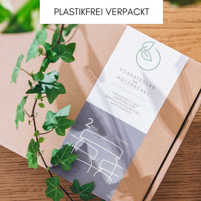Econovo® Vorratsgläser mit Deckel Set 1500ml (2-teilig) aus Borosilikatglas, stapelbar und luftdicht