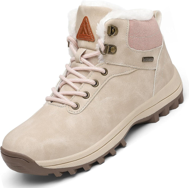 Mishansha Warme Gefüttert Winterschuhe Herren Damen Wasserabweisend Winterstiefel Wanderschuhe Gr.36